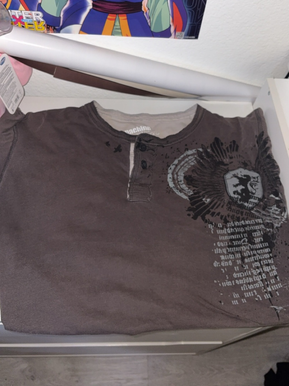 gray y2k style tshirt